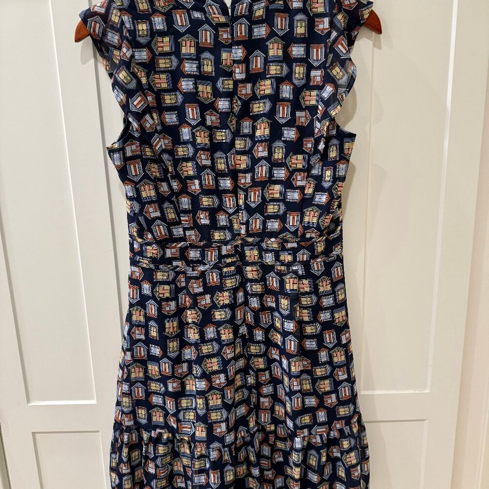 Maison Jules House Print Dress | Size 2 | Navy - Picture 7 of 8